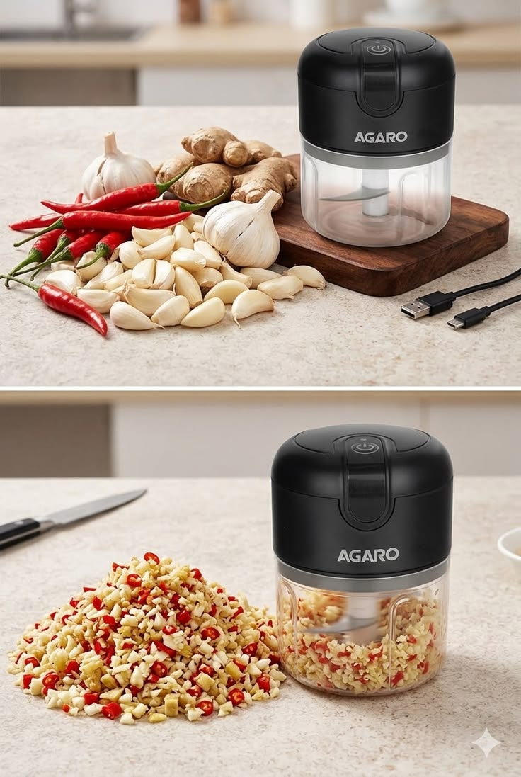Mini Electric Food Chopper – Fast, Safe & Effortless Cooking!