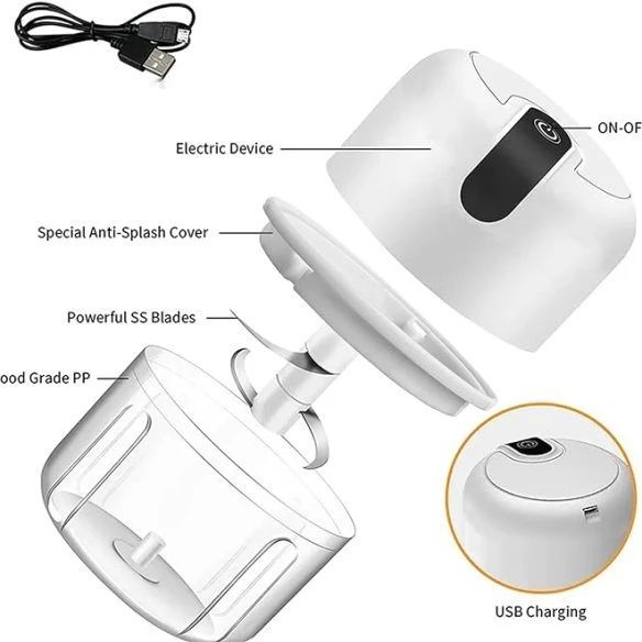Mini Electric Food Chopper – Fast, Safe & Effortless Cooking!