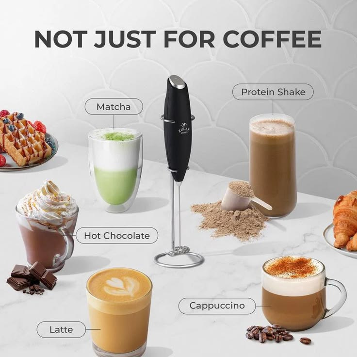 ☕ USB Rechargeable Electric Milk Frother – Perfect Café-Style Foam in Seconds