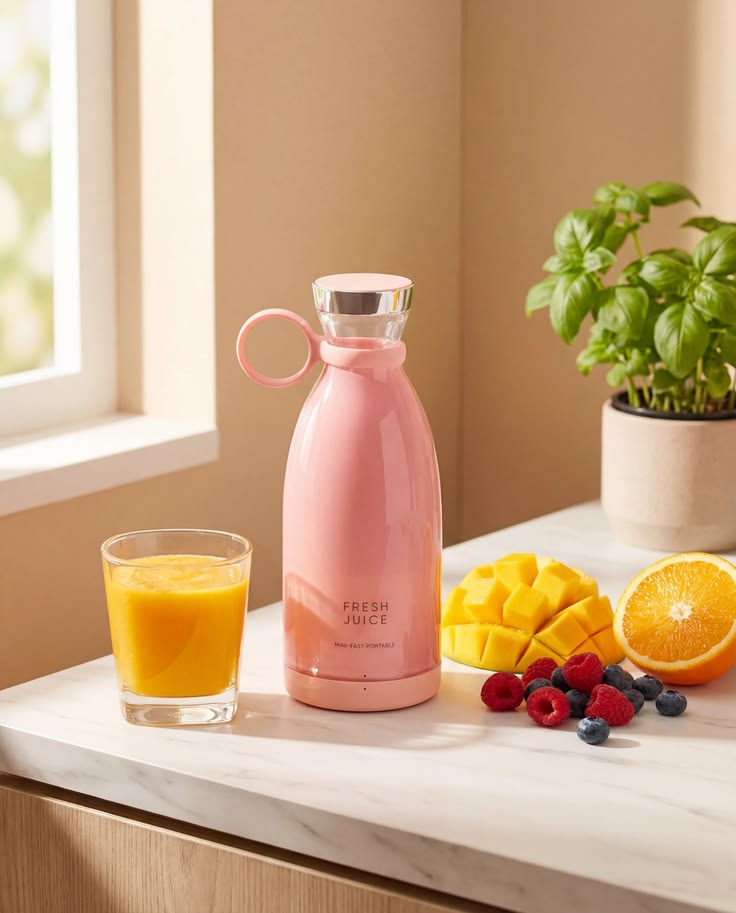 🍓 Fresh Juice Portable Blender Bottle – Blend Anywhere, Anytime!