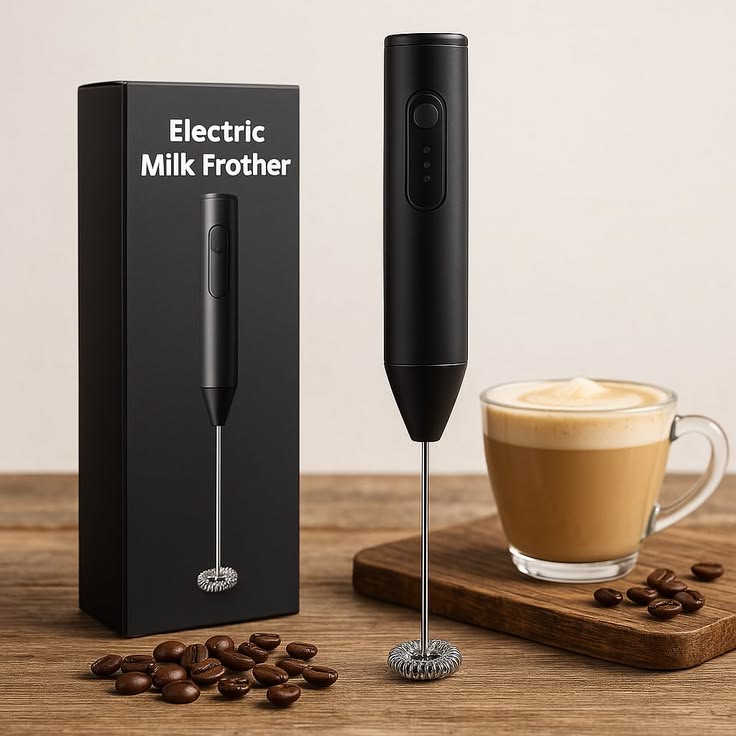 ☕ USB Rechargeable Electric Milk Frother – Perfect Café-Style Foam in Seconds