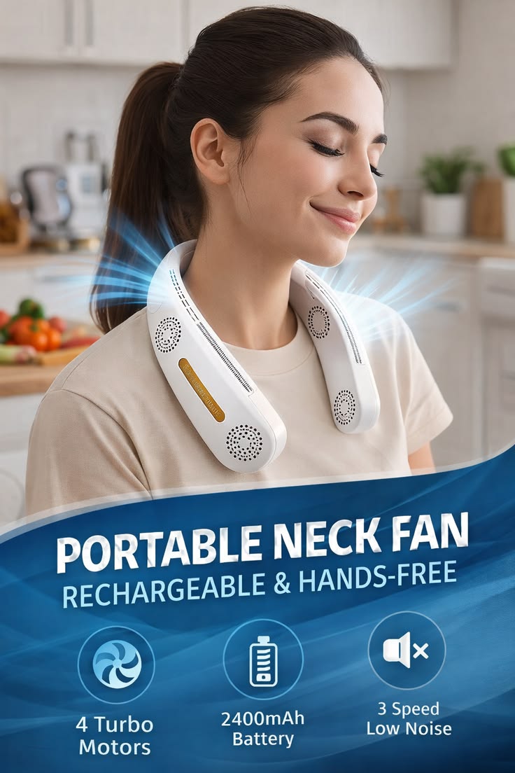 Portable Neck Fan – Stay Cool Anywhere, Anytime!